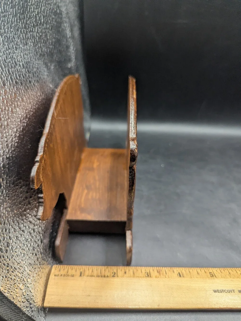 Wooden Pig Napkin Holder - Dark Brown